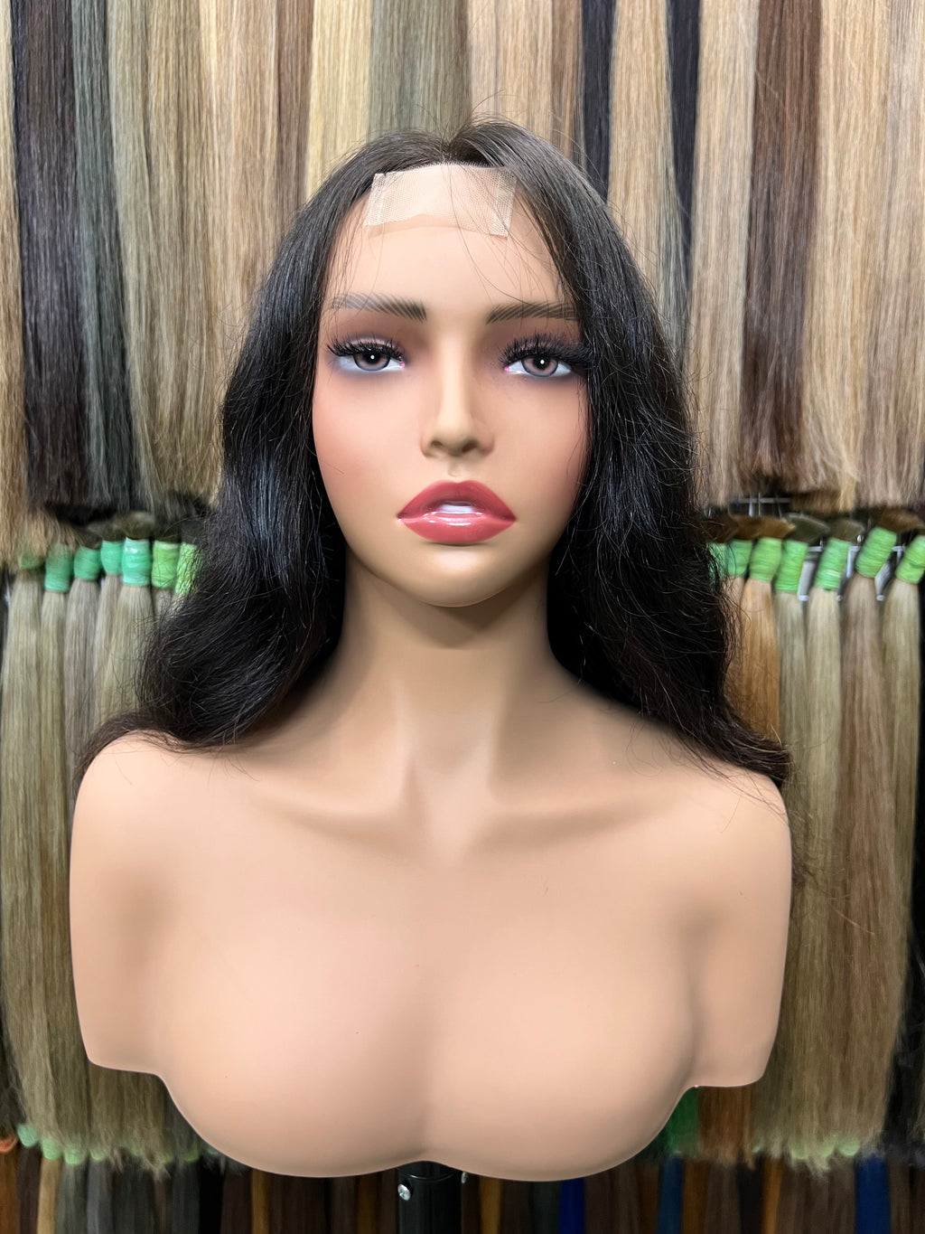 Wig Cambodian Raw Hair Wavy-B Natural Black#111111