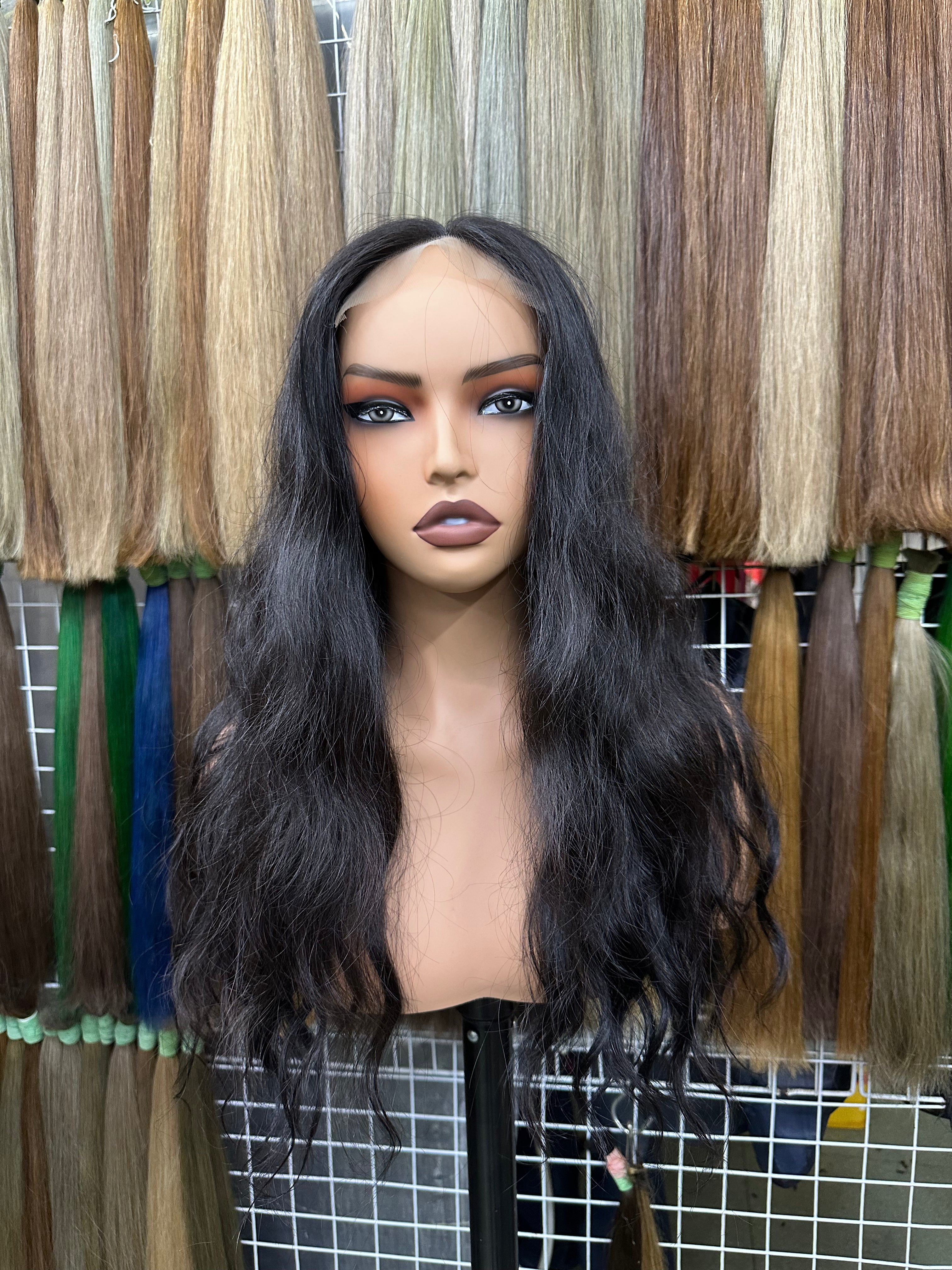 Raw Hair Natural Black Wig – Wavy- C  SUK1B