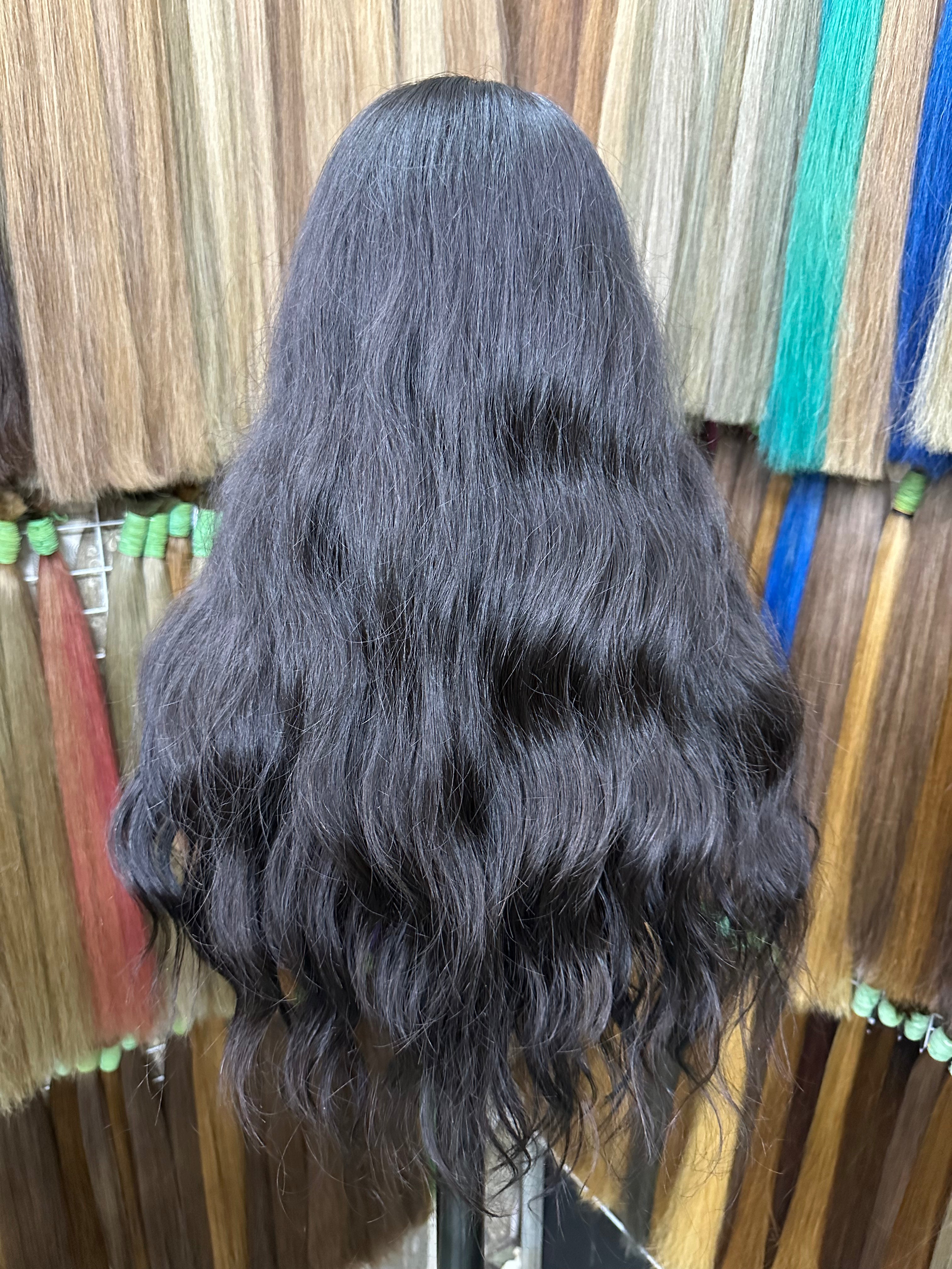 Raw Hair Natural Black Wig – Wavy- C  SUK1B