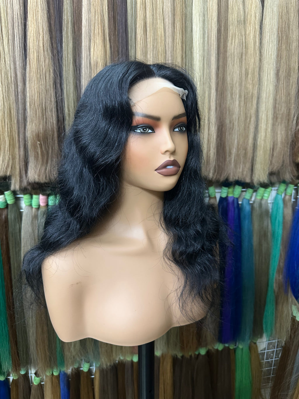 Raw Hair Natural Black Curly Wig – A SUK1B