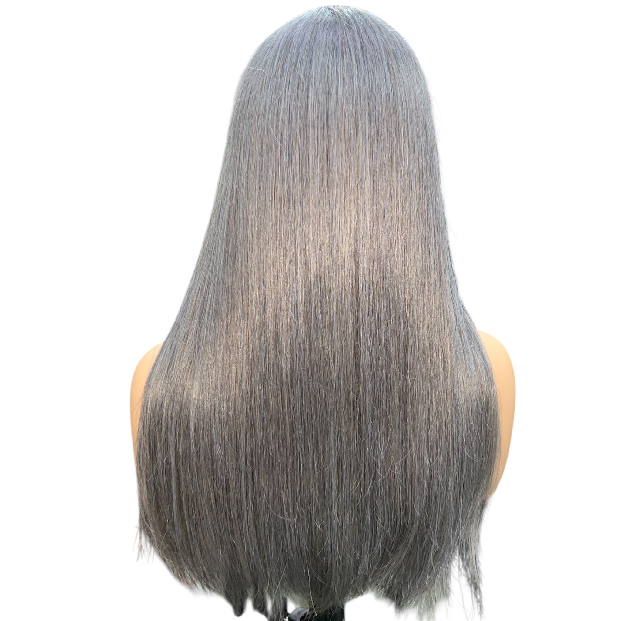 Silver Processed Wig Hair – Silver WS003#A6A6A6