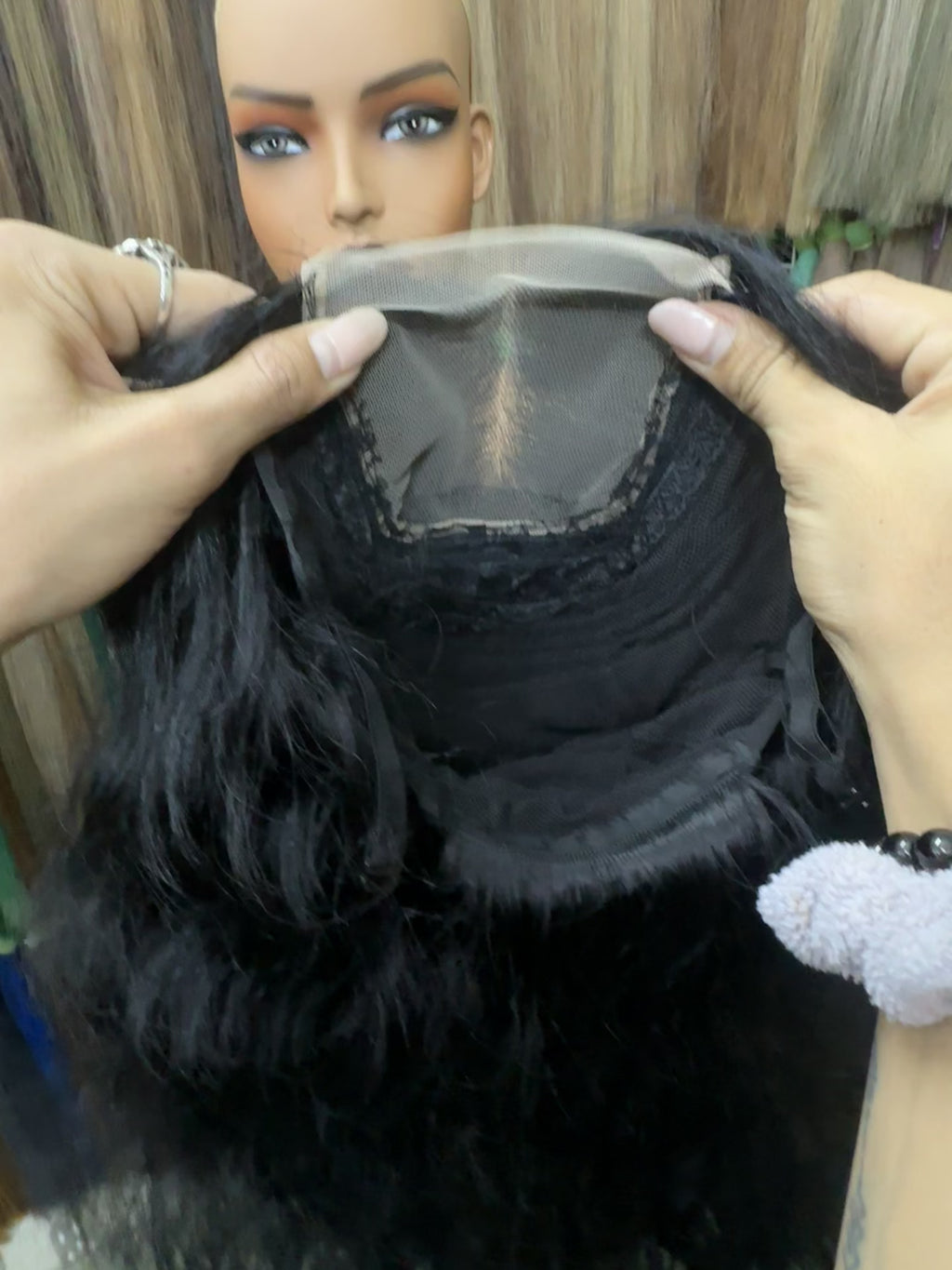 Raw Hair Natural Black Wig – Wavy- C  SUK1B